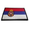 Kolorowe Serbia Flag Flag Haftery Tkanina Międzynarodowe haczyki i pętlowe łatki European Flag Bag Magic Badges Applique