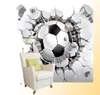 カスタムウォール壁画の壁紙3Dサッカースポーツクリエイティブアート壁絵画リビングルームベッドルームテレビ背景PO壁紙フットボール1684361