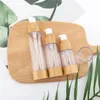 Storage Bottles 50ml 80ml 100ml 120ml Luxury Packaging Bamboo Airless Bottle Wooden Skincare Cosmetic Pump For Face Cream