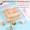 50 pcs Blocs en bois pour pin artisanal Blocs carrés de 1 pouce DIY Cubes d'artisanat en bois inachevés Natural Blocs en bois Cubes en bois