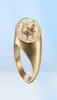 Yoursfs Siget Biker Rings Solid polido anel de aço inoxidável para homens Napoleão Empereur Faux Coin Ring8233118