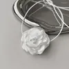 Collier de chaîne de ruban cou pour le mariage collier de fleurs en dentelle bohème