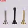 NAIERDI 2 Pieces Spring Door Holder Flexible Spring Steel Door Stopper Oil Rubbed Silver Door Stop Wall Protector Door Hardware