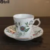 أكواب صحن السفر القهوة القدح الحليب السيراميك كوب تركي فاخر وصحون مجموعة Teacup هدية 50