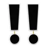 Mode Super Large Black White Acrylsymbol Ausrufezeichen Dangle Ohrring für Frauen trendy Schmuck Hyperknochen Accessoires9408836