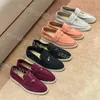 18 Farblaufschuhe Vintage Klavier Schwarz weiß Sneaker Top -Qualität Frauen Loro Trainer warmes Leder Gummi -Knöchelschuhe Wanderung Wanderung Wanderung Mokassins für Karriere T46