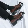 Casual schoenen Spring heren mode dikke zool formeel lederen merk klassiek zwart/bruin heren zakelijke derby