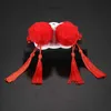 Chinese style childrens headwear Hanfu ancient style hair clip New Years red fur ball hair accessory girl baby ancient style hair clip female