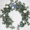 Fiori decorativi ghirlande di fiori artificiali per tavolo corridore eucalipto centrotavola solare Boho Decorazione di nozze Boho