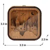 Hölzerne, beleuchtete Musikbox, handgefertigte Vintage -Holz -Musikbox, Zaubererschule, leuchtende magische Schule.Geschenk für Baby