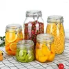 Opslagflessen Voedsel Grade Glas Afdichte potten Huishouden Kimchi Honing en Diverse granen met deksels