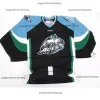 MTHR 2017 Nieuwste ECHL Alaska Aces Mens Dames Kinderen 100% Borduurwerk Custom Elke naam Any Nr. Beste Kwaliteit Goedkope Hockey Jerseys Doel Cut