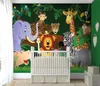 壁画ジャングル動物の壁紙壁画3D壁紙チャイルドルームテレビの背景の壁紙家の装飾壁画4219347