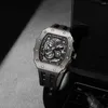 Montre-bracelets Tsar Bomba Titanium Alloy's Watch Personalité de la mode saphir miroir en cristal avec 50m étanche lumineux