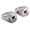 Cluster Rings The Ace Of Spades Ring Stainless Steel Jewelry Classic Red Heart Motor Biker For Men Women Whole 37B9018589