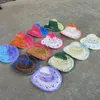 Basker västra cowboy stråhatt ihåliga kvinnor mode handknited fest utomhus sommar solskade sombrero vaquero hombre