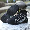 Fitness Shoes Men Hiking Mid-top Waterproof Outdoor Sneaker Leather Trekking Boots Trail Camping Climbing Hunting Sneakers