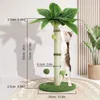 Kattskrapning POS för katter 65 cm Tall Scratch Tree med premium Sisal rep Två interaktiva dinglande bollar och vårbollleksaker 240401