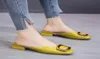 Ladies Mules Elegant Low Heel Buckle Women Slippers Slipon Bekväma PU Office Shoes Summer Y2004236599426