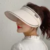 Visors szerokie czapki BRIM HATS HATS HATS Letnie czapki dla kobiet słonecznych czapek Suncreen Suncreen czapka żeńska swobodna czapka baseballowa dla kobiety UV Ochrona Sun Hat 240412