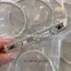 High End Designer Bangles dla Vancleff v Gold Diamond Kaleidoscope Bransoletka Women High Edition Proste i eleganckie Lucky Bransoletka Oryginalna 1: 1 Z prawdziwym logo