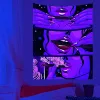 Крутая курящая девушка ультрафиолетовое ультраактивное гобелен хиппи психоделические гобелена эстетическая эстетика каваи на стене на стене