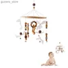 Mobiles # Baby Bed Bell Wood Mobile Toddler Rattles Toys Crib Bell Rattles Boho Style Kids Musical Toys 0-12 mois pour bébé Cadeaux nouveau-nés Y240412