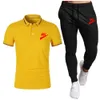 Summer Cotton T-Shirt Pants Set For Man Hot Sell Casual Fitness Jogger 2 Piece Suits New Short Sleeved Men's Tracksuit