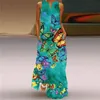 3D Print Fashion Fashion Big Dress Party V Sect Sumpresessessese Elegant Ladies Ladies Dress Fasure Fasual Beach Maxi 240412