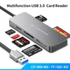 2024 USB 3.0 Card Reader SD Micro SD TF CF MS XD Compact Flash Smart Card Adapter لجهاز الكمبيوتر المحمول MultiFuntion CF Reader للكمبيوتر المحمول