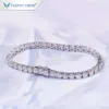 Tianyu Gems Anpassade 10K 14K 18K Guld 2mm/2,5 mm/3mm/3,5 mm/4mm Lab -odlad diamant Tenniskedjorarmband för kvinnor