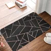 Baignoires Mathes moderne noir métal marbre or Line Cross-Door Mat à coucher chambre salon de chambre de chevet Per personnalisation du sol