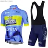 Jersey de cyclisme ensemble Fluor Jaune Cycling Jersey GlassDrive Team Bike Maillot Jersey Shorts Men 20d Road Ropa Bicycl Tshirt Pant