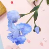 Decorative Flowers Simulated Iris Faux Silk Branch Elegant Artificial With Green Leaves For Home Wedding Party Indoor