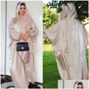 Etniska kläder aprikos turkiska slöjor set marocain indonesiska kvinnor kläder muslimska semester lös hijab outfit kjol khimar över droppe d otqbd