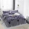 Bedding Define Winter Warm Velvet Flannel Set Little Bed Lothing for Childing Single White Fleece Duvet Salia e fronha