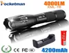 As lanternas tochas 2021 LED 18650 Torch Recarregável T6 4000lm 5 Luz zoomable para 3x ou 3 7V Battery1294O8749934