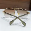 New fashion design pilot sunglasses 8267 exquisite metal frame rimless cut lens retro shape simple and generous style outdoor UV400 protection glasses