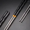 Chopsticks 2 Pairs Stainless Steel Chinese Japanese Wand Metal Sticks Korean Sushi Noodles Reusable Stick Dinnerware