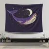 Tapestries Whale In Moonligh Tapestry Celestial R Moonlit Ocean Wall Hanging Art Magic Dreamy Gift