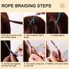 8packs Hair Styling Tool Silk Cord Hair Knitting Braided Rope Headband Jewelry Design Hair Accessories For Girls DIY Ponytail