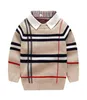 2021年秋の冬の男の子セーター編み縞模様のセーター幼児の子供たち長袖プルオーバーファッションセーター衣類5199578