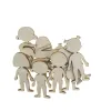 50pcs décorations de bébé décoration en bois en bois pour les gens découpes de figurines enfants peignant des copeaux de bois scrapbooking bricolage artisanat