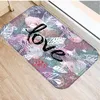 Bath Mats Creative Flower Suede Anti-Slip Mat Badrum Kök Bedroon Golv Hem Intanke Mattor Kids Bön 40 60 cm DD263