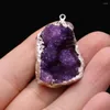 Pendant Necklaces 1pc Natural Stone Water Crystal Sprout Agate Charm DIY Making Necklace Earrings Jewelry Accessories Gift