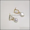 Stud Orecchini di perle barocchi d'acqua dolce 14K Fili d'oro da 8-9 mm per le donne geometriche Fai da te Regalo per matrimoni Delivery Gioieri Dhsfa Dhsfa