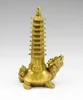 Pure Copper Dragon Turtle Nine Layers Wenchang Tower Fortune Small Place7387818