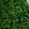 Dekorativa blommor konstgjorda växter gräs fyrkantig plast gräsmatta växt väggpanel boxwood häck grönska grön dekor för els levande