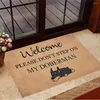 Carpets HX Funny Doormat Welcom Please Don't Step On My Golden Retriever Entrance Floor Mat Cartoon 3D Printed Indoor Rugs