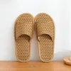 Hausschuhe Rattan Home Leinen für Frauen Männer Sommer Wisteria gewebt Kühlboden Innenrutschen Unisex Schlafzimmer Schuhe Zapatillas MUJER